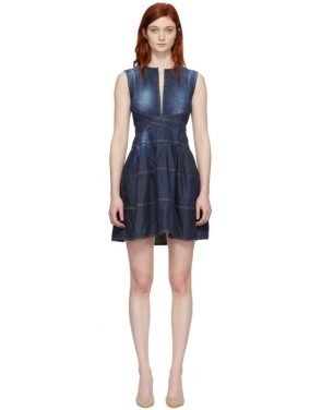 photo Blue Panelled Strap Dress by Dsquared2 - Image 1