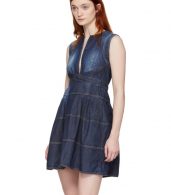 photo Blue Panelled Strap Dress by Dsquared2 - Image 4