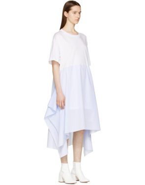 photo White Jersey Combo Dress by MM6 Maison Martin Margiela - Image 2