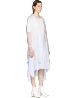 photo White Jersey Combo Dress by MM6 Maison Martin Margiela - Image 4