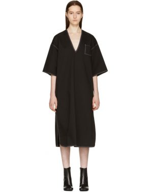 photo Black Dyed Kimono Dress by MM6 Maison Martin Margiela - Image 1