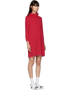 photo Red and Pink Striped Cowl Neck Dress by Marc Jacobs - Image 2
