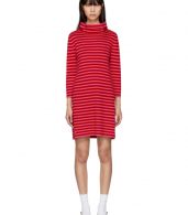 photo Red and Pink Striped Cowl Neck Dress by Marc Jacobs - Image 1