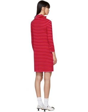 photo Red and Pink Striped Cowl Neck Dress by Marc Jacobs - Image 3