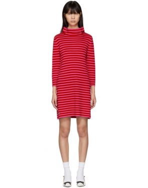 photo Red and Pink Striped Cowl Neck Dress by Marc Jacobs - Image 1