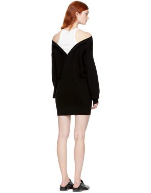 photo Black and Off-White Bi-Layer Dress by T by Alexander Wang - Image 3