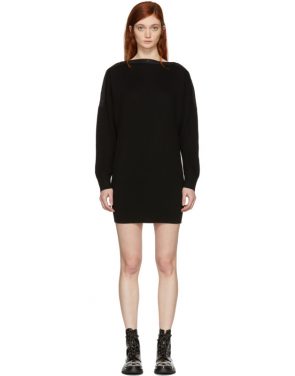 photo Black Snap Detail Off-the-Shoulder Dress by T by Alexander Wang - Image 1