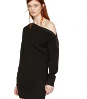 photo Black Snap Detail Off-the-Shoulder Dress by T by Alexander Wang - Image 4