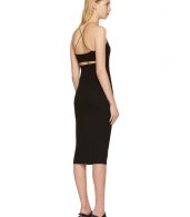 photo Black Fitted Back Slit Dress by T by Alexander Wang - Image 3