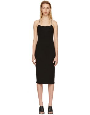 photo Black Fitted Back Slit Dress by T by Alexander Wang - Image 1