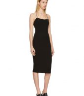 photo Black Fitted Back Slit Dress by T by Alexander Wang - Image 4