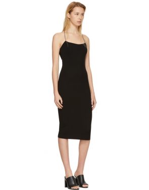 photo Black Fitted Back Slit Dress by T by Alexander Wang - Image 4