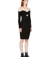 photo Black Long Sleeve Cut-Out Off-the-Shoulder Dress by T by Alexander Wang - Image 2