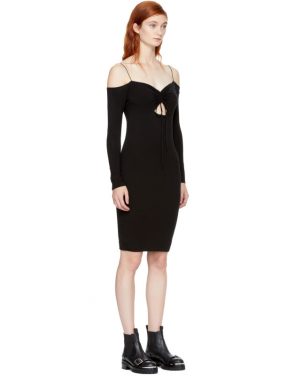 photo Black Long Sleeve Cut-Out Off-the-Shoulder Dress by T by Alexander Wang - Image 2