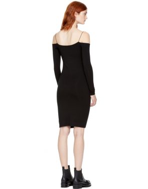 photo Black Long Sleeve Cut-Out Off-the-Shoulder Dress by T by Alexander Wang - Image 3