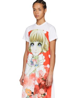 photo White Anime Girl T-Shirt Dress by Comme des Garcons - Image 4