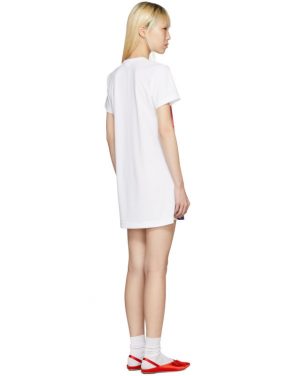 photo White Polka Dot Faces T-Shirt Dress by Comme des Garcons - Image 3