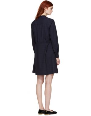 photo Navy Audrey Belted Dress by A.P.C. - Image 3