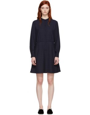 photo Navy Audrey Belted Dress by A.P.C. - Image 1