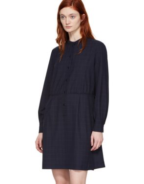 photo Navy Audrey Belted Dress by A.P.C. - Image 4