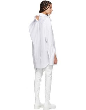 photo White Oversized Slit Sleeve Shirt Dress by Junya Watanabe - Image 3