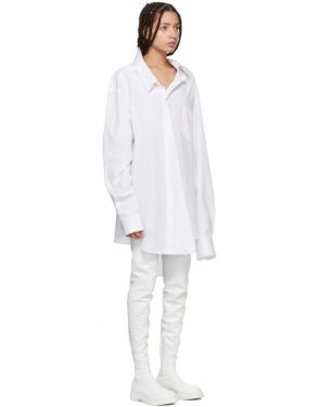 photo White Oversized Slit Sleeve Shirt Dress by Junya Watanabe - Image 4