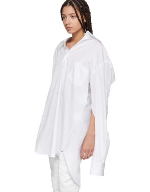 photo White Oversized Slit Sleeve Shirt Dress by Junya Watanabe - Image 5