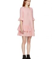 photo Pink Leaf Crepe Dress by Alexander McQueen - Image 2