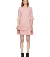 photo Pink Leaf Crepe Dress by Alexander McQueen - Image 1