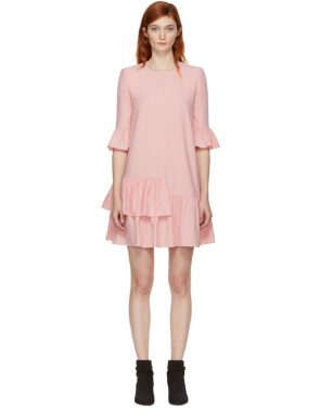 photo Pink Leaf Crepe Dress by Alexander McQueen - Image 1
