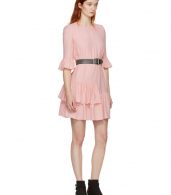 photo Pink Leaf Crepe Dress by Alexander McQueen - Image 4