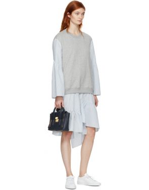 photo Grey French Terry Combo Dress by 3.1 Phillip Lim - Image 4