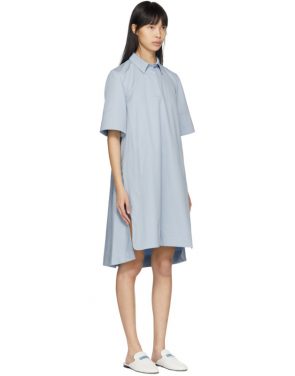 photo Blue Poplin Short Dress by Carven - Image 2