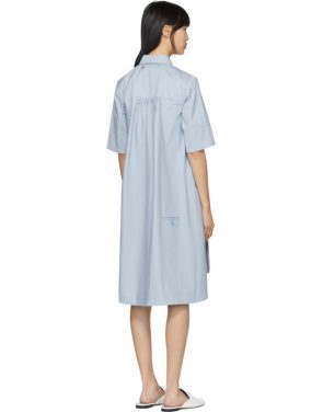 photo Blue Poplin Short Dress by Carven - Image 3