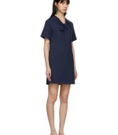 photo Navy Twist Detail T-Shirt Dress by Carven - Image 2