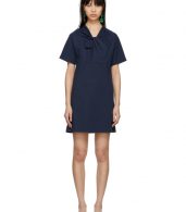 photo Navy Twist Detail T-Shirt Dress by Carven - Image 1