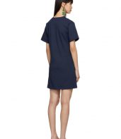 photo Navy Twist Detail T-Shirt Dress by Carven - Image 3