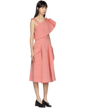 photo Red Twill Cut-Out Dress by Carven - Image 2