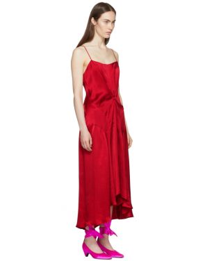 photo Red Viscose Slip Dress by Carven - Image 2