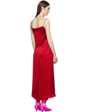 photo Red Viscose Slip Dress by Carven - Image 3