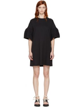 photo Black Ruffle Sleeves T-Shirt Dress by See by Chloe - Image 1