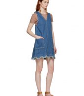 photo Blue A-Line Denim Dress by See by Chloe - Image 5
