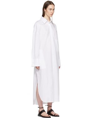photo White Byron Shirt Dress by Ann Demeulemeester - Image 2