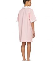 photo Pink and White Seersucker Polo Mini Dress by Thom Browne - Image 3