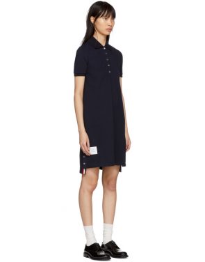 photo Navy A-Line Polo Dress by Thom Browne - Image 2