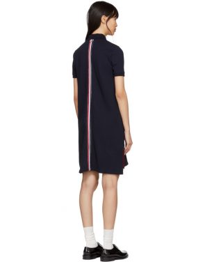 photo Navy A-Line Polo Dress by Thom Browne - Image 3