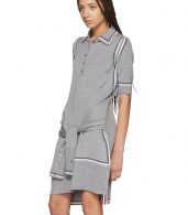 photo Grey Merino 2-in-1 Cardigan Polo Dress by Thom Browne - Image 5