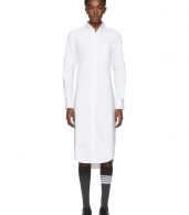 photo White Classic Button-Down Point Collar Shirt Dress by Thom Browne - Image 1