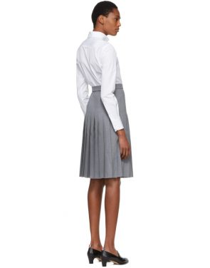photo White and Grey Shirt Dress by Thom Browne - Image 3