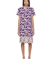 photo Multicolor Mix Floral Pleat T-Shirt Dress by Kenzo - Image 1
